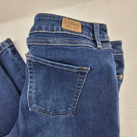 LL Bean Jeans Womens 14 Tall Blue Bean Flex Straight Favorite Fit Denim 32X32 - Picture 12 of 12